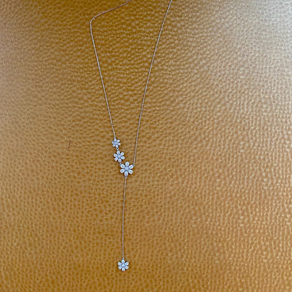 Sterling Silver Flower Necklace